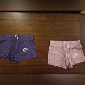 girl large NIKE shorts, 2 pair